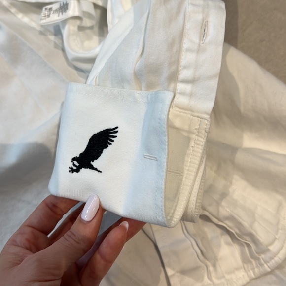 RED VALENTINO men size 48 medium white button down shirt dress black tie elegant - Picture 7 of 8